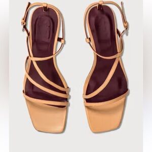 STAUD Tan Strappy Heels